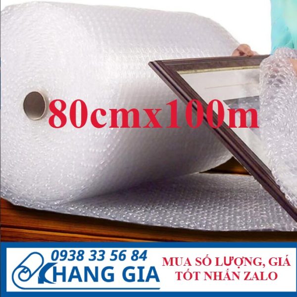 Cuộn Xốp Hơi Bong Bóng Khí Khổ 80cmx100m bọc chống sốc, gói hàng