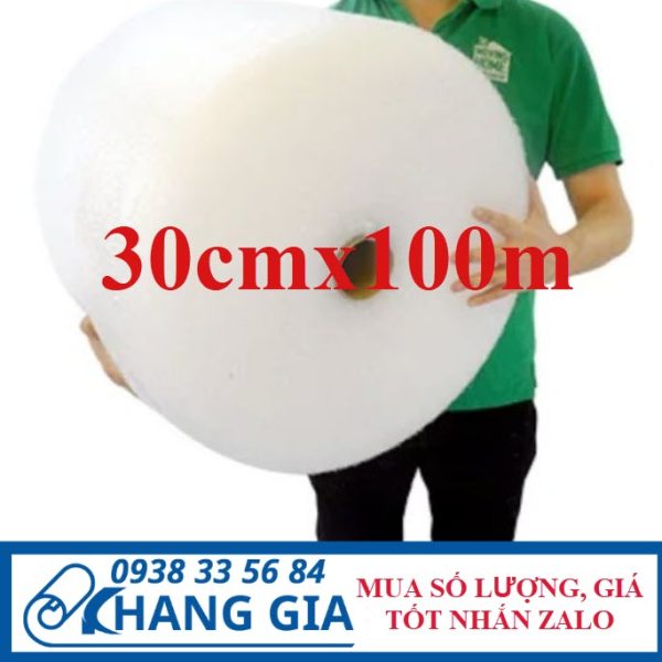 Cuộn Xốp Hơi Bong Bóng Khí Khổ 30cmx100m bọc chống sốc, gói hàng