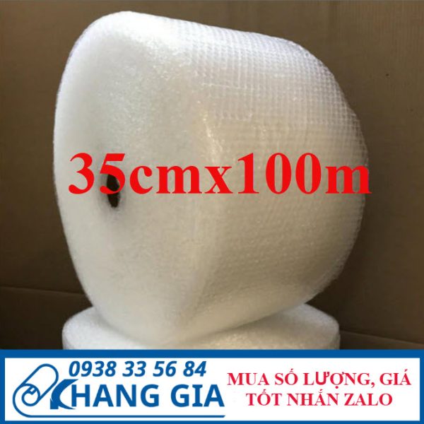 Cuộn Xốp Hơi, Cuộn Bong Bóng Khí Khổ 35cmx100m bọc chống sốc, gói hàng
