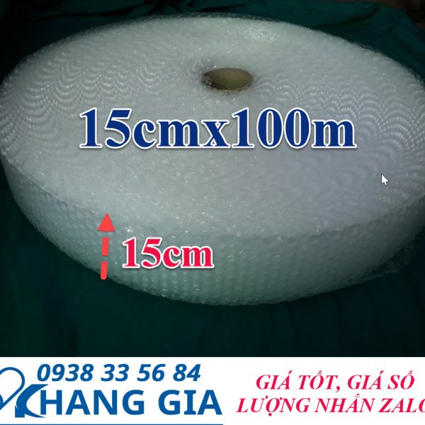 Cuộn Xốp Hơi Bong Bóng Khí Khổ 15cmx100m bọc chống sốc, gói hàng